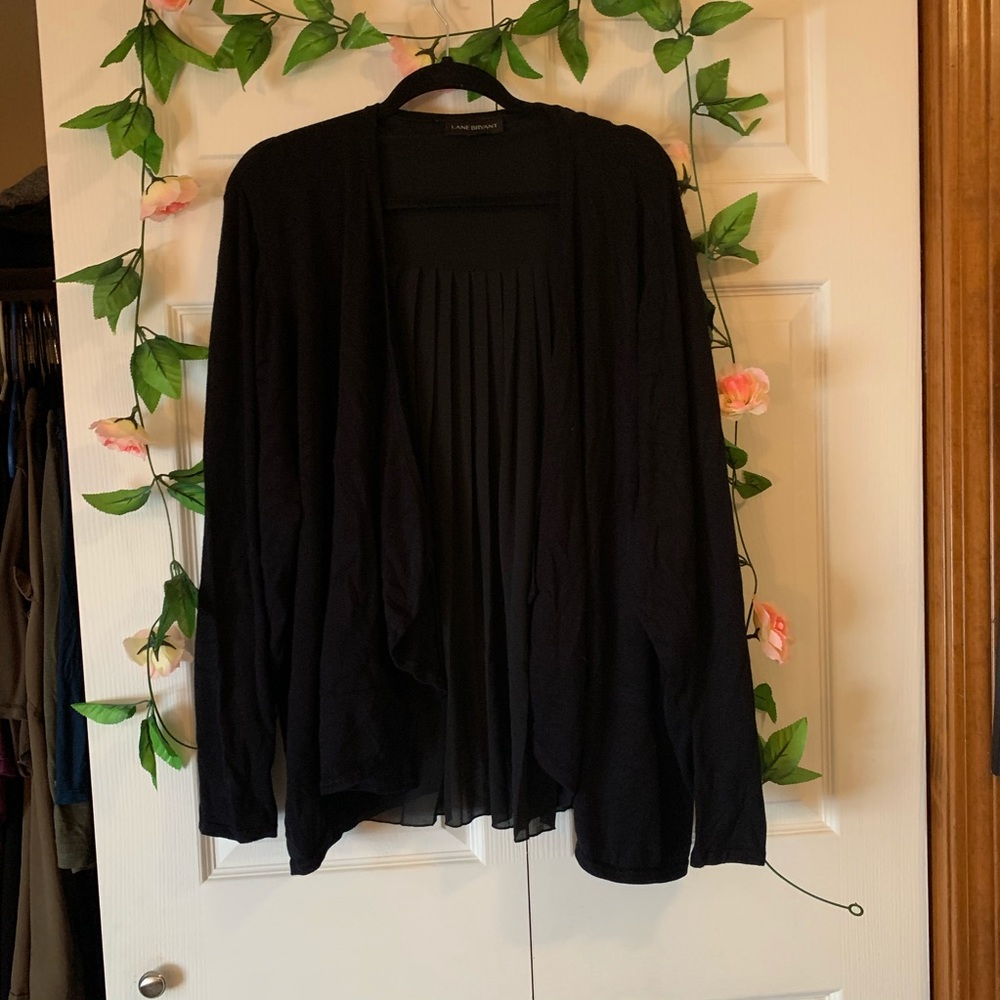 Chiffon Back Sweater Overpiece
